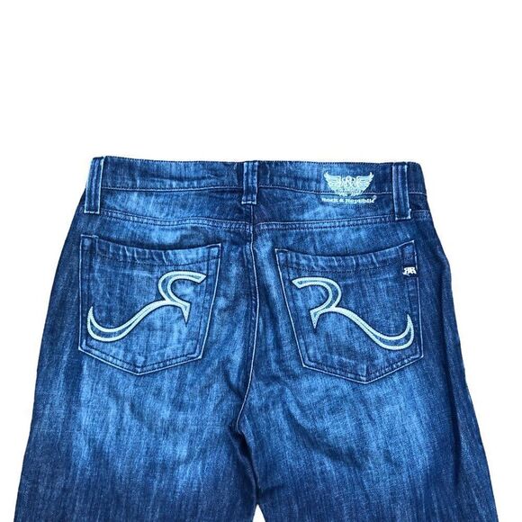 Rock & Republic Embroidered Jeans Size 34 Blue - Picture 7 of 8